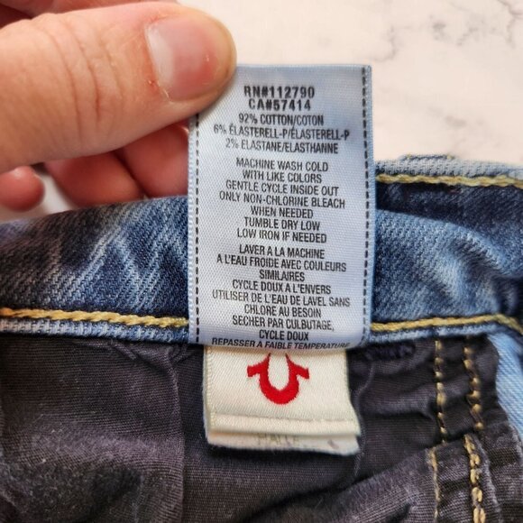 True Religion Halle Mid Rise Skinny Medium Wash Stretch Denim Jeans Women's 27 - Picture 11 of 12